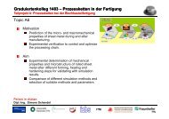 Prozessketten in der Fertigung Prozessketten in der Fertigung T i A6 ...