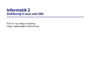 Informatik 2 - EinfÃ¼hrung