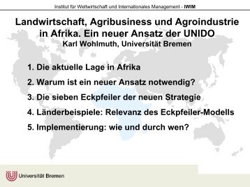 Landwirtschaft, Agribusiness und Agroindustrie in Afrika. Ein neuer ...
