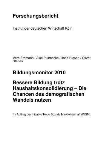 Die Chancen des demografischen Wandels - IW