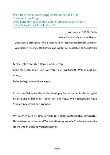 Wie kÃ¶nnen Hochschulen neue Studierende gewinnen - IW