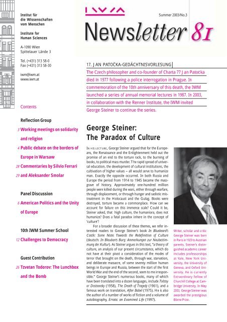 Iwm Newsletter 81