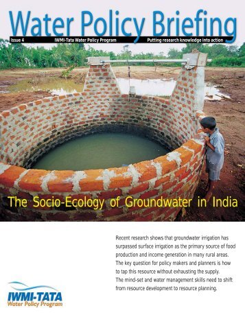 The Socio-Ecology of Groundwater in India - International Water ...