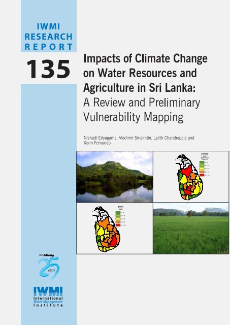 Impacts of Climate Change on Water Resources and Agriculture in ...