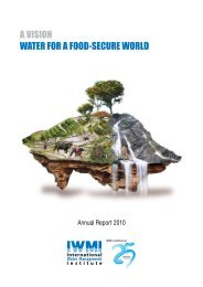 IWMI Annual Report 2010 - International Water Management ...