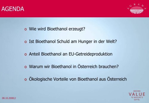 Bioethanol ist nicht für steigende ... - IWO-Österreich
