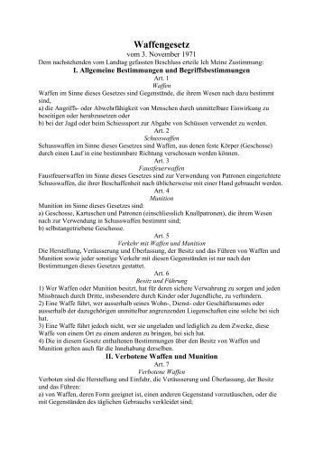 Waffengesetz Liechtenstein (PDF)