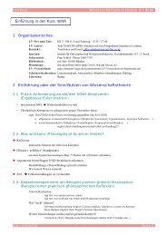 Handout - Institut fÃ¼r Philosophie und Wissenschaftstheorie