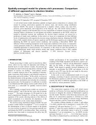 Spatially-averaged model for plasma etch processes ... - IWR