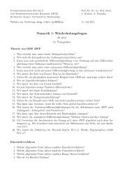 Numerik 1: Wiederholungsfragen - IWR - Ruprecht-Karls-Universität ...