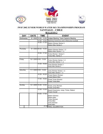 Bulletin 2 - International Water Ski Federation