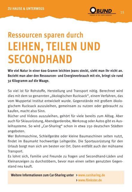 BUND Umwelt-Tipps Schwäbisch Hall 2014