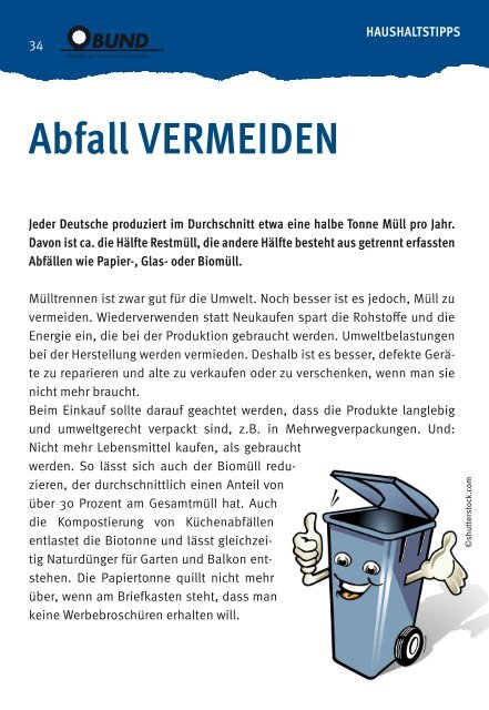 BUND Umwelt-Tipps Schwäbisch Hall 2014