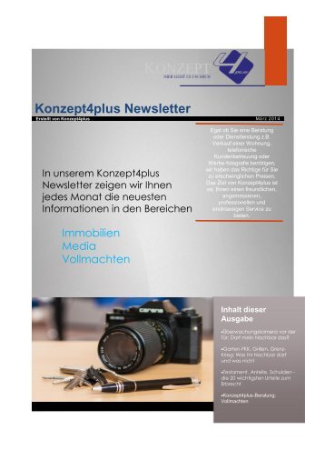 Konzept4plus Newsletter März