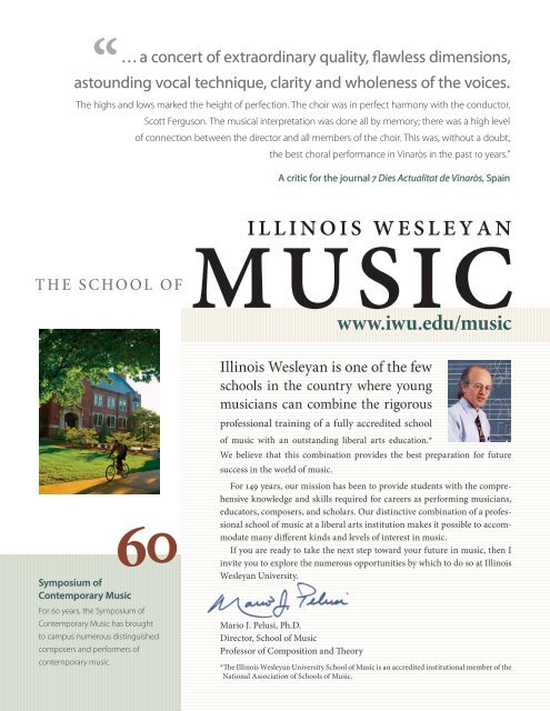 the school of Music - Illinois Wesleyan University