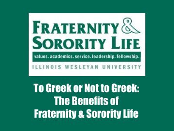 Greek Life - Illinois Wesleyan University