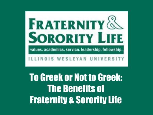 Greek Life - Illinois Wesleyan University