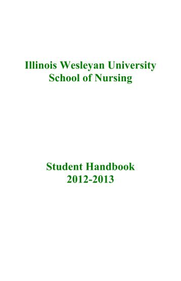 School of Nursing Handbook - Illinois Wesleyan University
