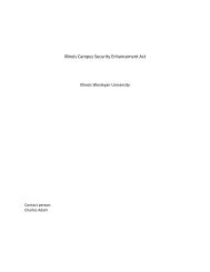 Campus Security Enhancement Act - Illinois Wesleyan University