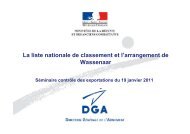 Liste nationale de classement et AW - Ixarm