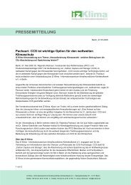 Pressemitteilung: Pachauri (PDF ca. 69 KB) - IZ Klima