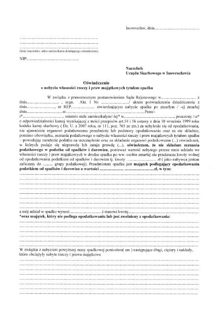 Tytuł Nabycia Własności Rzeczy Lub Praw Majątkowych