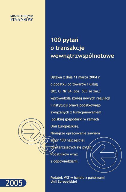 100 pytań o transakcje wewnątrzwspólnotowe - Izba Skarbowa w ...