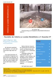 Newsletter Dezember PDF - Initiative zur sozialen Rehabilitation eV