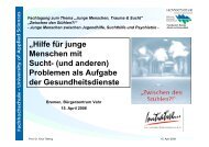 Hilfe fÃ¼r junge Menschen mit Sucht- (und anderen) Problemen als ...