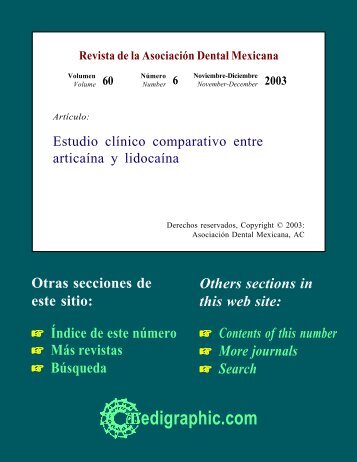 Estudio clÃ­nico comparativo entre articaÃ­na y ... - edigraphic.com