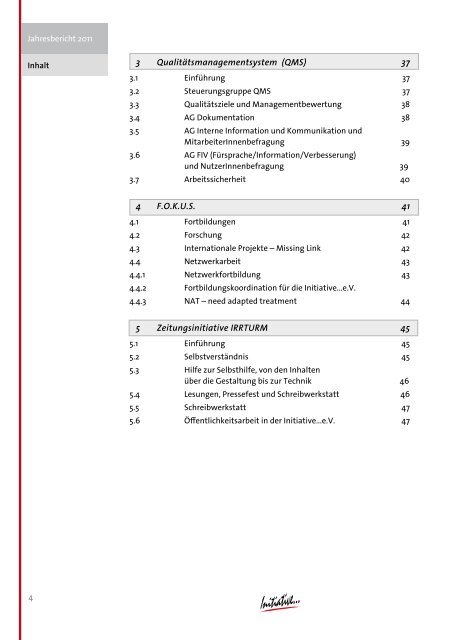 Jahresbericht - Initiative zur sozialen Rehabilitation eV