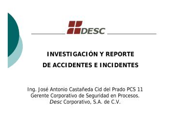 INVESTIGACIÃN Y REPORTE DE ACCIDENTES E INCIDENTES