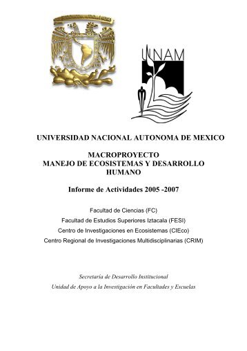 Documento del Informe 2005-2007 - Facultad de Estudios ...
