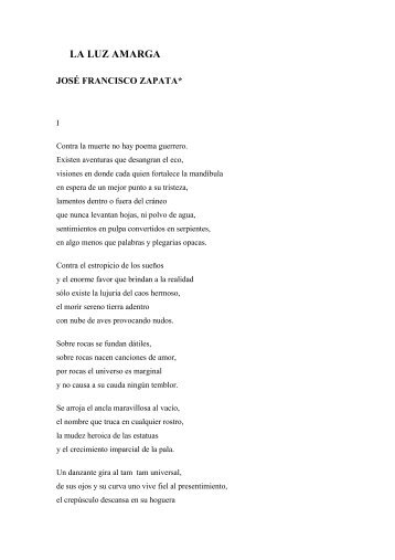 CAIDAL 2 ERRANCIA 3 POEMA DE JOSÃª FRANCISCO ZAPATA LA ...