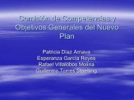 competencias y objetivos generales del plan