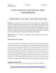 acto y sujeto en la travesÃ­a del circo contemporÃ¡neo - Facultad de ...