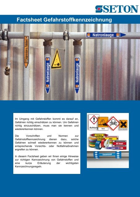 Factsheet Gefahrstoffkennzeichnung