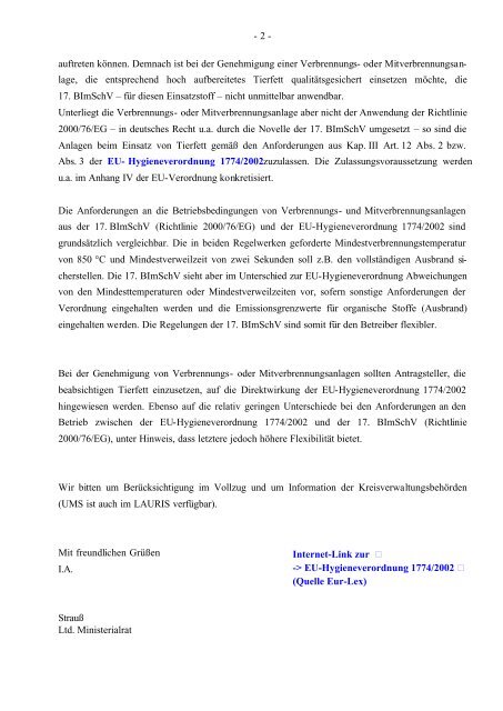 Bayerisches Staatsministerium für Umwelt, Gesundheit und ... - Bayern