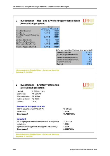 So rechnen Sie richtig! Bewertungsverfahren für Investiti ... - Bayern