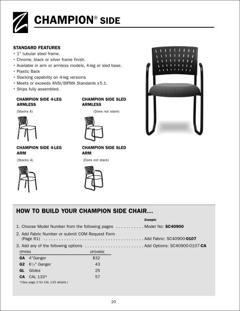 Zoom Seating Price Guide