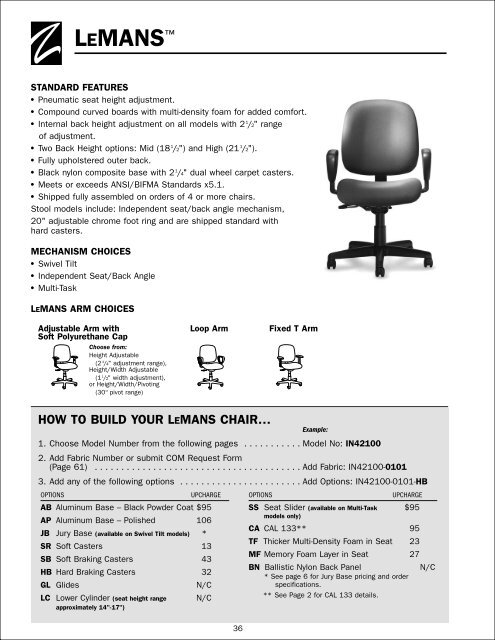 Zoom Seating Price Guide