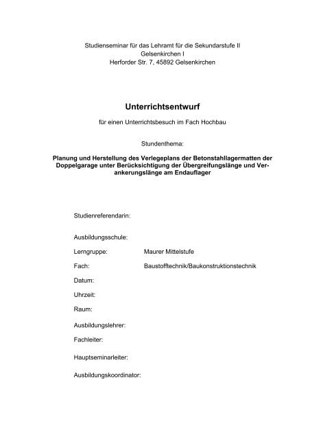 Unterrichtsentwurf - J-vogedes.de