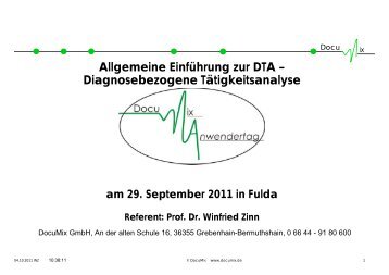 Diagnosebezogene Tätigkeitsanalyse - Documix Gmbh