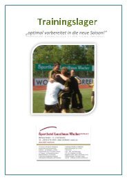 Trainingslager NRW „optimal vorbereitet in die neue Saison!“ 