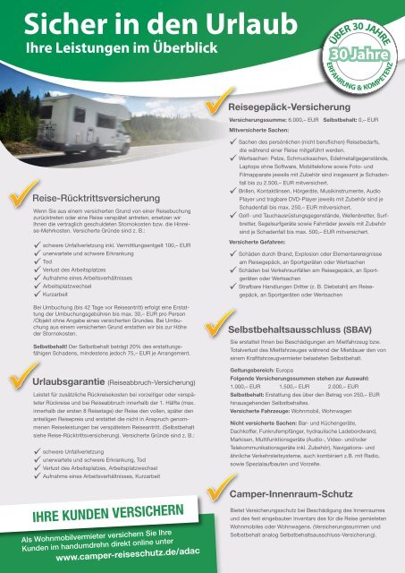 Camper-Reiseschutz für Wohnmobil- und Wohnwagen-Mieter