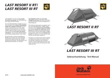 LAST RESORT II RTI LAST RESORT III RT - Jack Wolfskin