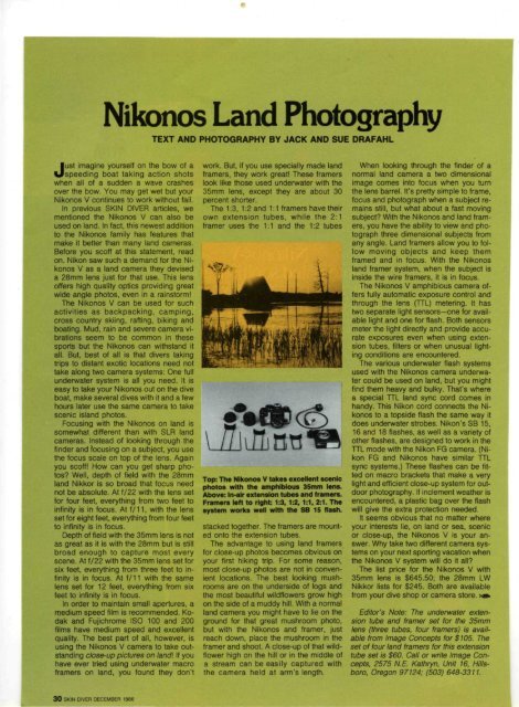 Nikonos Land Photography - Jack and Sue Drafahl