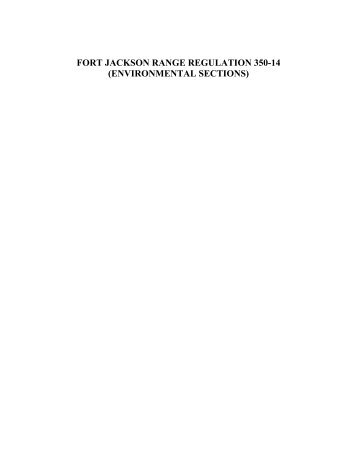 fort jackson range regulation 350-14 (environmental sections)