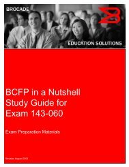 BCFP in a Nutshell Study Guide for Exam 143-060 - Brocade