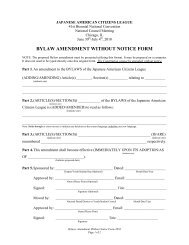 bylaw amendment without notice form - Japanese American Citizens ...